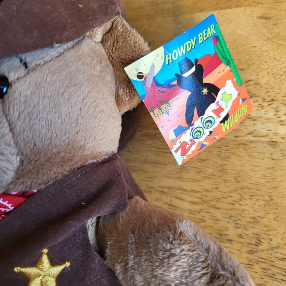 Plush Bear Howdy From Dallas Sheriff Cowboy Bear Texas Zoona 2002 Stuffed Bear - Picture 2 of 8